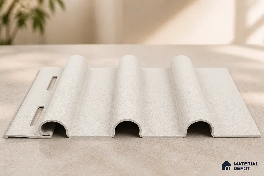 Pearl 10 ft x 0.6 ft (3060x180 mm) Arch Design Interior & Exterior Wall & Ceiling Panel - 17 mm | Suitable for Balcony, Facade & Open Area | Width is Subjected to 5% Variation
