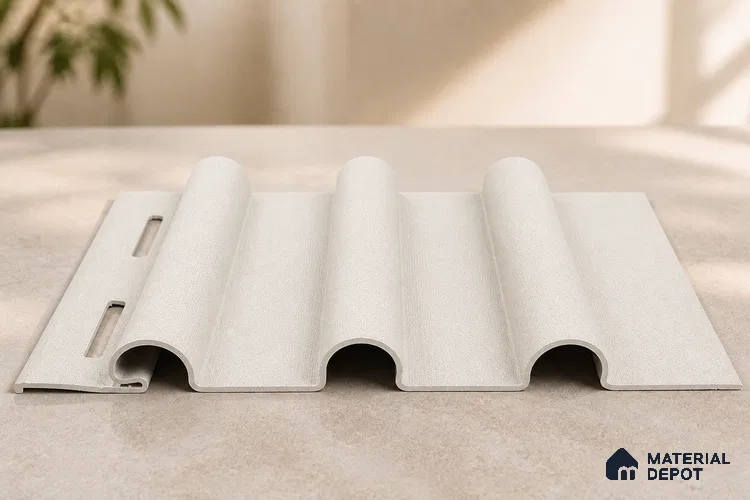 Pearl 10 ft x 0.6 ft (3060x180 mm) Arch Design Interior & Exterior Wall & Ceiling Panel - 17 mm | Suitable for Balcony, Facade & Open Area | Width is Subjected to 5% Variation