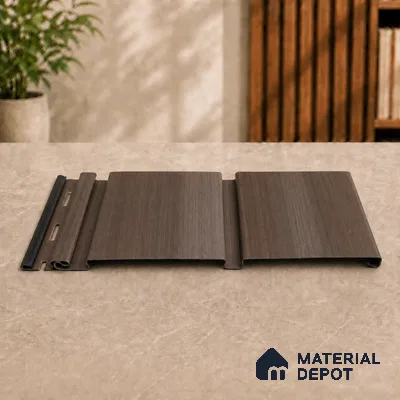 Walnut 10 ft x 1 ft (3060x340 mm) Duo Design Interior & Exterior Wall & Ceiling Panel - 12 mm | Suitable for Balcony, Facade & Open Area | Width is Subjected to 5% Variation