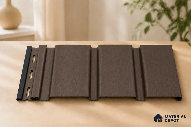 Walnut 10 ft x 1 ft (3060x340 mm) Soffit Design Interior & Exterior Wall & Ceiling Panel - 12 mm | Suitable for Balcony, Facade & Open Area | Width is Subjected to 5% Variation