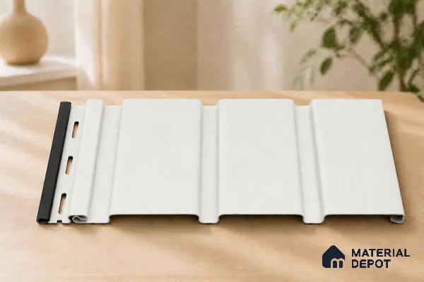 Super White 10 ft x 1 ft (3060x340 mm) Soffit Design Interior & Exterior Wall & Ceiling Panel - 12 mm | Suitable for Balcony, Facade & Open Area | Width is Subjected to 5% Variation