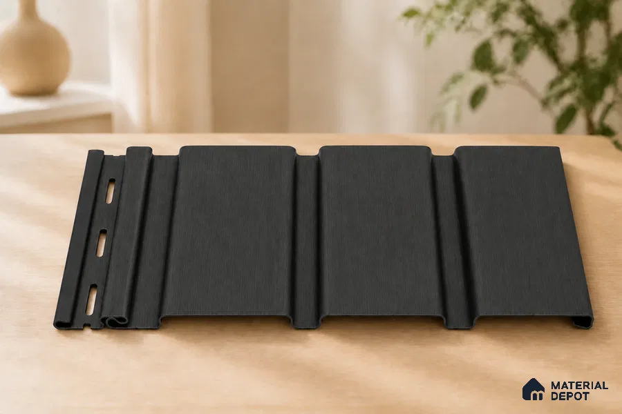 Graphite 10 ft x 1 ft (3060x340 mm) Soffit Design Interior & Exterior Wall & Ceiling Panel - 12 mm | Suitable for Balcony, Facade & Open Area | Width is Subjected to 5% Variation