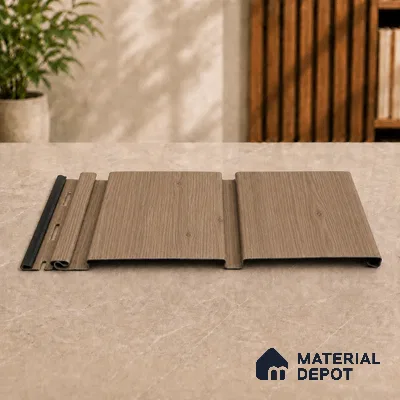 Chestnut 10 ft x 1 ft (3060x340 mm) Duo Design Interior & Exterior Wall & Ceiling Panel - 12 mm | Suitable for Balcony, Facade & Open Area | Width is Subjected to 5% Variation