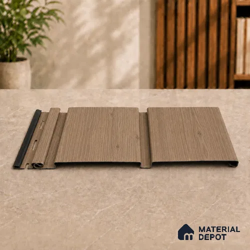 Chestnut 10 ft x 1 ft (3060x340 mm) Duo Design Interior & Exterior Wall & Ceiling Panel - 12 mm | Suitable for Balcony, Facade & Open Area | Width is Subjected to 5% Variation