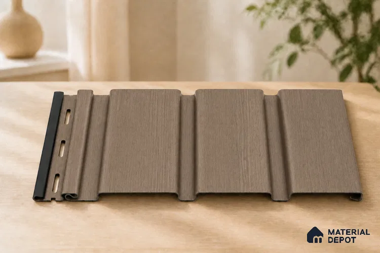 Chestnut 10 ft x 1 ft (3060x340 mm) Soffit Design Interior & Exterior Wall & Ceiling Panel - 12 mm | Suitable for Balcony, Facade & Open Area | Width is Subjected to 5% Variation