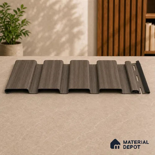 Royal Nut 10 ft x 0.86 ft (3060x265 mm) Louvers Design Interior & Exterior Wall & Ceiling Panel - 14 mm | Suitable for Balcony, Facade & Open Area | Width is Subjected to 5% Variation