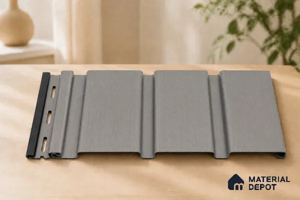 Ashwood Grey 10 ft x 1 ft (3060x340 mm) Soffit Design Interior & Exterior Wall & Ceiling Panel - 12 mm | Suitable for Balcony, Facade & Open Area | Width is Subjected to 5% Variation