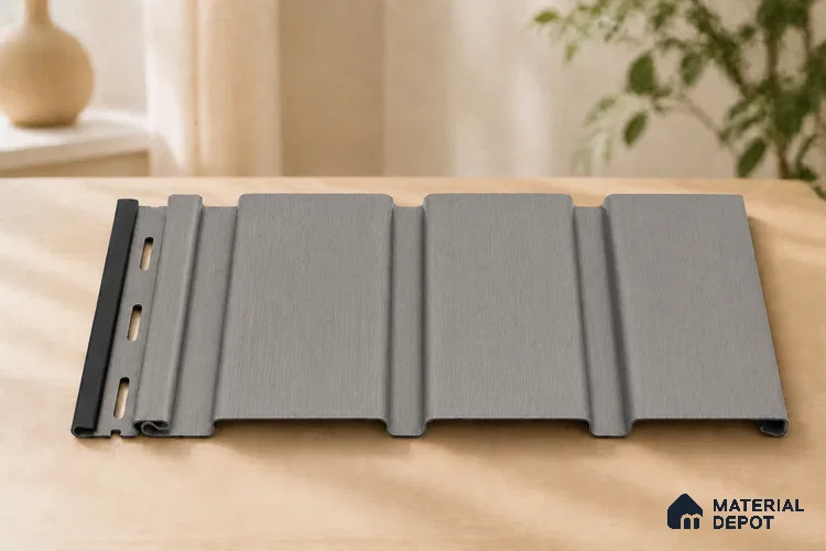 Ashwood Grey 10 ft x 1 ft (3060x340 mm) Soffit Design Interior & Exterior Wall & Ceiling Panel - 12 mm | Suitable for Balcony, Facade & Open Area | Width is Subjected to 5% Variation