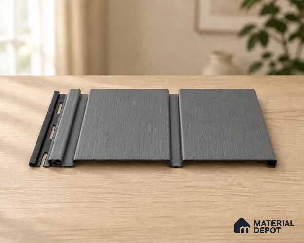 Ashwood Grey 10 ft x 1 ft (3060x340 mm) Duo Design Interior & Exterior Wall & Ceiling Panel - 12 mm | Suitable for Balcony, Facade & Open Area | Width is Subjected to 5% Variation