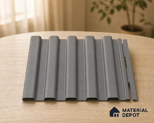 Ashwood Grey 10 ft x 8.2 inch Vertica Design Interior & Exterior Wall & Ceiling Panel - 20 mm | Suitable for Balcony, Facade & Open Area | Width is Subjected to 5% Variation