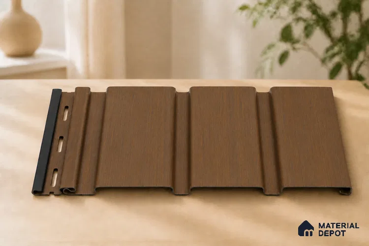 Imperial Nut 10 ft x 1 ft (3060x340 mm) Soffit Design Interior & Exterior Wall & Ceiling Panel - 12 mm | Suitable for Balcony, Facade & Open Area | Width is Subjected to 5% Variation