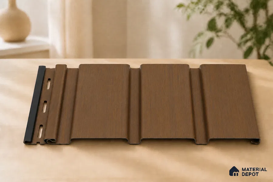 Imperial Nut 10 ft x 1 ft (3060x340 mm) Soffit Design Interior & Exterior Wall & Ceiling Panel - 12 mm | Suitable for Balcony, Facade & Open Area | Width is Subjected to 5% Variation