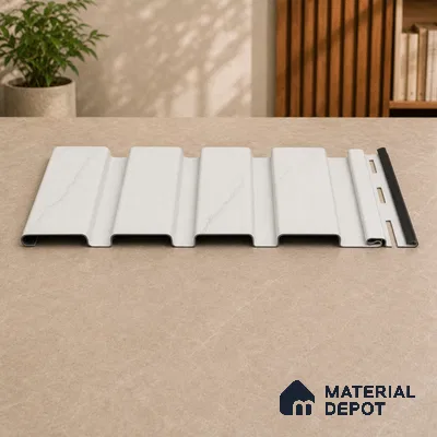 Statuario 10 ft x 0.86 ft (3060x265 mm) Louvers Design Interior & Exterior Wall & Ceiling Panel - 14 mm | Suitable for Balcony, Facade & Open Area | Width is Subjected to 5% Variation
