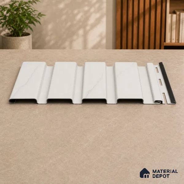 Statuario 10 ft x 0.86 ft (3060x265 mm) Louvers Design Interior & Exterior Wall & Ceiling Panel - 14 mm | Suitable for Balcony, Facade & Open Area | Width is Subjected to 5% Variation
