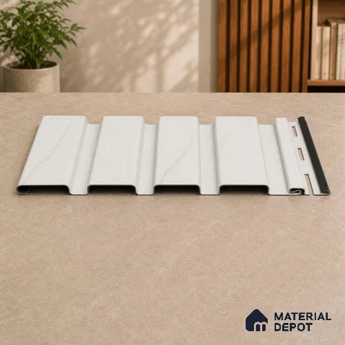 Statuario 10 ft x 0.86 ft (3060x265 mm) Louvers Design Interior & Exterior Wall & Ceiling Panel - 14 mm | Suitable for Balcony, Facade & Open Area | Width is Subjected to 5% Variation