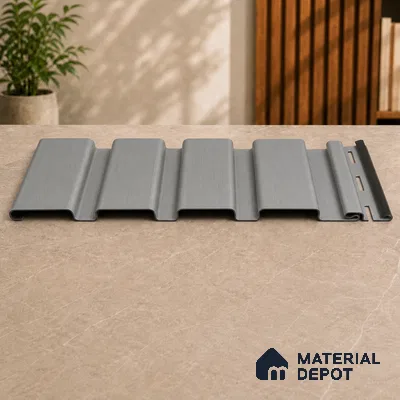 Silver 10 ft x 0.86 ft (3060x265 mm) Louvers Design Interior & Exterior Wall & Ceiling Panel - 14 mm | Suitable for Balcony, Facade & Open Area | Width is Subjected to 5% Variation
