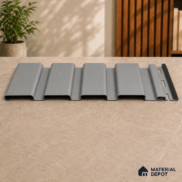 Silver 10 ft x 0.86 ft (3060x265 mm) Louvers Design Interior & Exterior Wall & Ceiling Panel - 14 mm | Suitable for Balcony, Facade & Open Area | Width is Subjected to 5% Variation