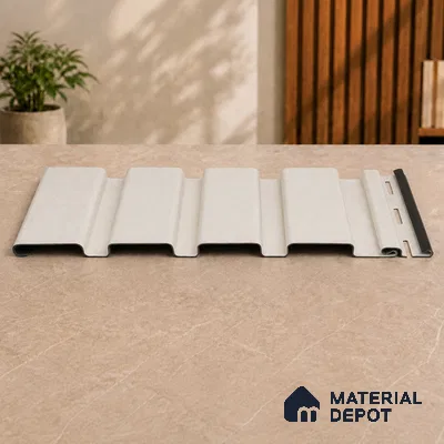 Pearl 10 ft x 0.86 ft (3060x265 mm) Louvers Design Interior & Exterior Wall & Ceiling Panel - 14 mm | Suitable for Balcony, Facade & Open Area | Width is Subjected to 5% Variation