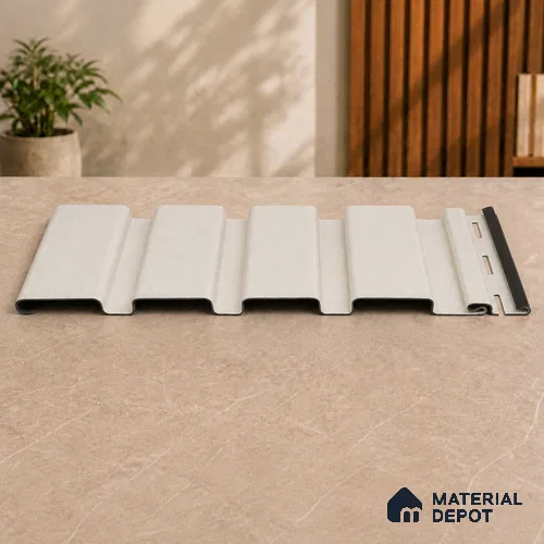 Pearl 10 ft x 0.86 ft (3060x265 mm) Louvers Design Interior & Exterior Wall & Ceiling Panel - 14 mm | Suitable for Balcony, Facade & Open Area | Width is Subjected to 5% Variation