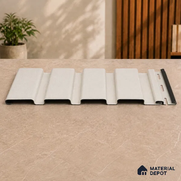 Pearl 10 ft x 0.86 ft (3060x265 mm) Louvers Design Interior & Exterior Wall & Ceiling Panel - 14 mm | Suitable for Balcony, Facade & Open Area | Width is Subjected to 5% Variation