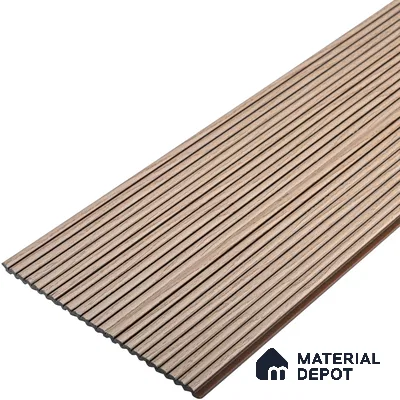 Brown Wooden Louver PN 00532 8 ft x 6.2 inch Charcoal Panel - 6 mm | Suitable for Feature Wall, TV Unit & Living Room | Width is Subjected to 5% Variation