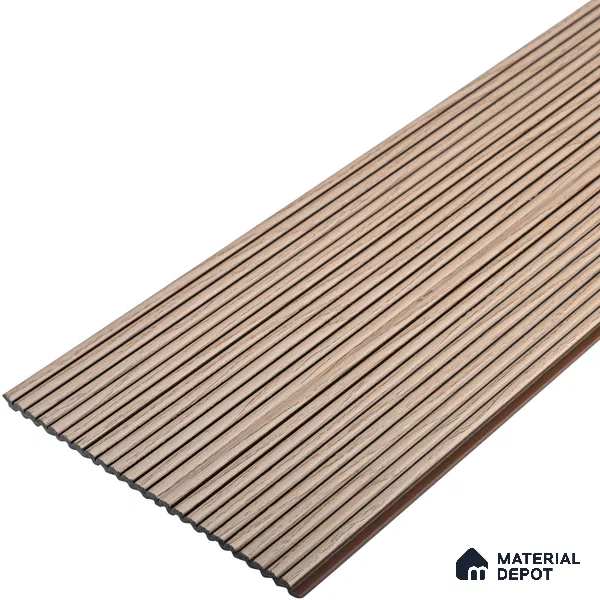 Brown Wooden Louver PN 00532 8 ft x 6.2 inch Charcoal Panel - 6 mm | Suitable for Feature Wall, TV Unit & Living Room | Width is Subjected to 5% Variation