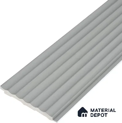 Light Grey Plain Colour Look PN 00624 8 ft x 4 inch Charcoal Panel - 11 mm | Suitable for Feature Wall, TV Unit & Living Room | Width is Subjected to 5% Variation