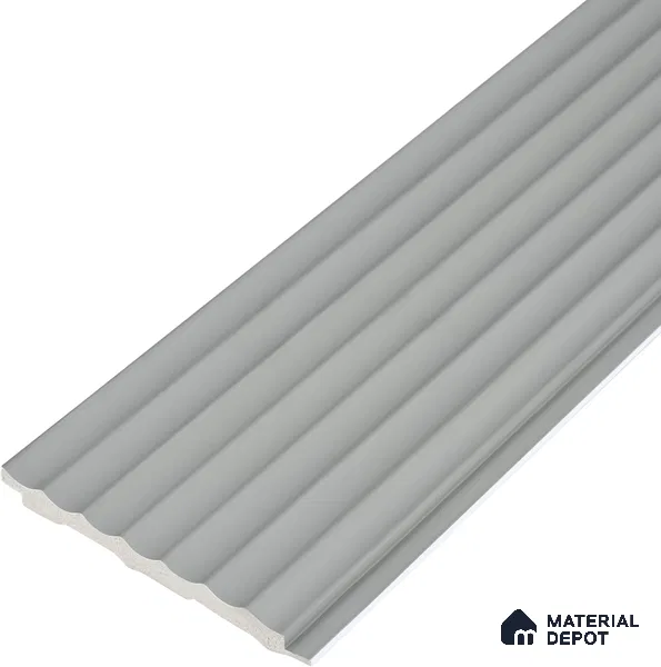 Light Grey Plain Colour Look PN 00624 8 ft x 4 inch Charcoal Panel - 11 mm | Suitable for Feature Wall, TV Unit & Living Room | Width is Subjected to 5% Variation