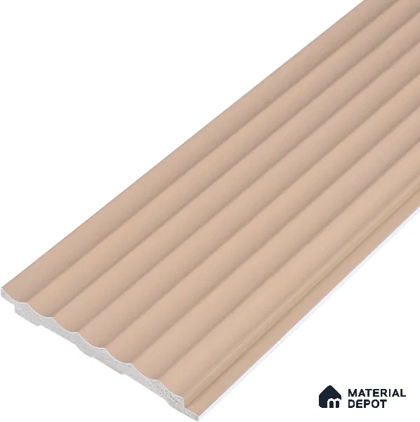 Cappuccino Beige Plain Colour Look PN 00628 8 ft x 4 inch Charcoal Panel - 11 mm | Suitable for Feature Wall, TV Unit & Living Room | Width is Subjected to 5% Variation