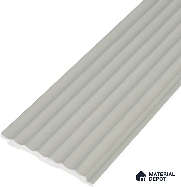 Ash Grey Plain Colour Look PN 00630 8 ft x 4 inch Charcoal Panel - 11 mm | Suitable for Feature Wall, TV Unit & Living Room | Width is Subjected to 5% Variation