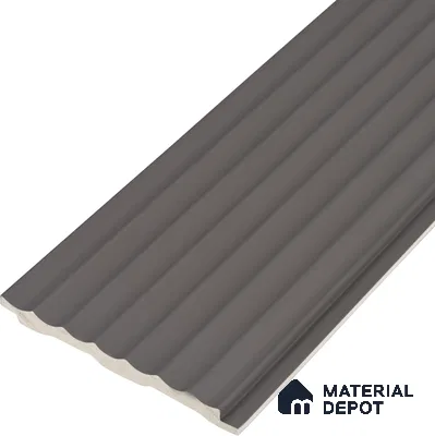 Brown Plain Colour Louver PN 00631 8 ft x 4 inch Charcoal Panel - 11 mm | Suitable for Feature Wall, TV Unit & Living Room | Width is Subjected to 5% Variation