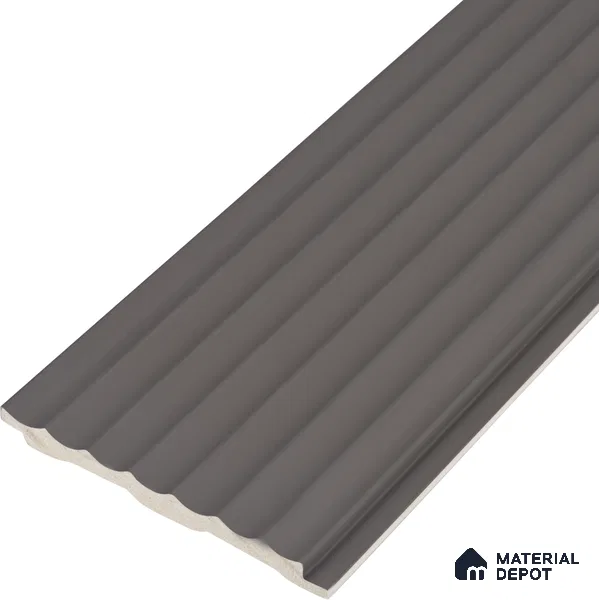 Brown Plain Colour Louver PN 00631 8 ft x 4 inch Charcoal Panel - 11 mm | Suitable for Feature Wall, TV Unit & Living Room | Width is Subjected to 5% Variation