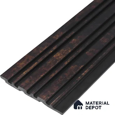 Wooden Look PN 00655 8 ft x 4.8 inch Charcoal Panel - 11 mm | Suitable for Feature Wall, TV Unit & Living Room | Width is Subjected to 5% Variation