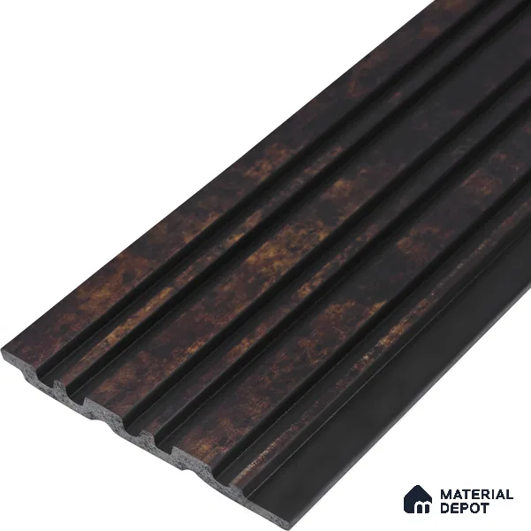 Wooden Look PN 00655 8 ft x 4.8 inch Charcoal Panel - 11 mm | Suitable for Feature Wall, TV Unit & Living Room | Width is Subjected to 5% Variation
