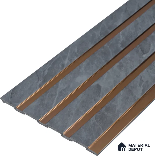 Dark Grey Stone Look PN 05635 8 ft x 6 inch Charcoal Panel - 7 mm | Suitable for Feature Wall, TV Unit & Living Room | Width is Subjected to 5% Variation
