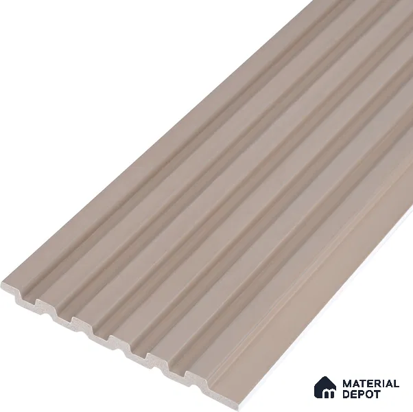 Cappuccino Beige Plain Colour Look PN 07071 9.5 ft x 4.9 inch Charcoal Panel - 10 mm | Suitable for Feature Wall, TV Unit & Living Room | Width is Subjected to 5% Variation