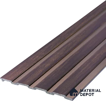 Brown Wooden Look Charcoal Louver/Panel 9.5 ft x 6 inch - 6 mm | Ideal for Feature Wall, Living Room, Bedroom, Home, TV Unit | PN 07123