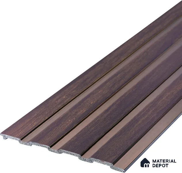 Brown Wooden Look Charcoal Louver/Panel 9.5 ft x 6 inch - 6 mm | Ideal for Feature Wall, Living Room, Bedroom, Home, TV Unit | PN 07123