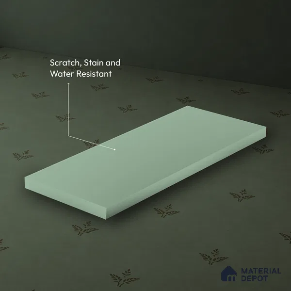 Greenish Grey Solid Colors Look LM 01921 8 ft x 4 ft Matte Finish Decorative Laminate - 1 mm | Suitable for Living Room, Kitchen, Office