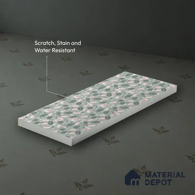 Grey Digital look LM 23937 Kamalam Pichwai Art 8 ft x 4 ft Texture Finish Decorative Laminate - 1 mm | Suitable for Living room,TV Unit, Highlighter Wall, Wardrobe, Feature Wall