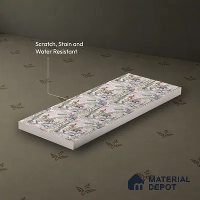 Beige Digital look LM 23939 Vanikaa Miniature Art 8 ft x 4 ft Texture Finish Decorative Laminate - 1 mm | Suitable for Living room,TV Unit, Highlighter Wall, Wardrobe, Feature Wall