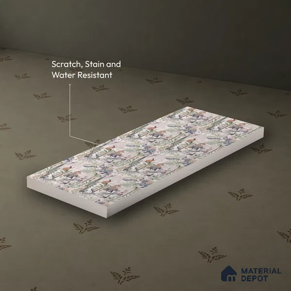 Beige Digital look LM 23939 Vanikaa Miniature Art 8 ft x 4 ft Texture Finish Decorative Laminate - 1 mm | Suitable for Living room,TV Unit, Highlighter Wall, Wardrobe, Feature Wall