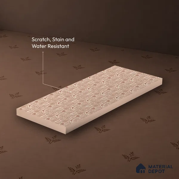 Brown Digital look LM 23942 Matikala Lippan Art 8 ft x 4 ft Texture Finish Decorative Laminate - 1.25 mm | Suitable for Living room,TV Unit, Highlighter Wall, Wardrobe, Feature Wall