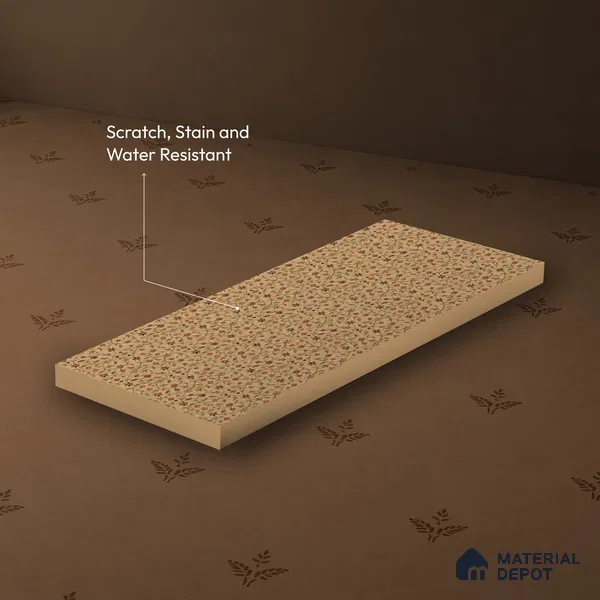 Brown Digital look LM 23943 Fulvatika Miniature Art 8 ft x 4 ft Texture Finish Decorative Laminate - 1 mm | Suitable for Living room,TV Unit, Highlighter Wall, Wardrobe, Feature Wall