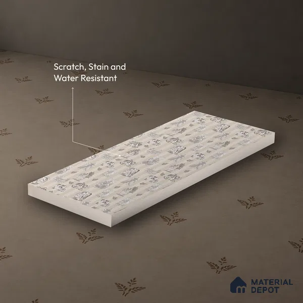 Beige Digital look LM 23946 Madhuvan Madhubani 8 ft x 4 ft Texture Finish Decorative Laminate - 1 mm | Suitable for Living room,TV Unit, Highlighter Wall, Wardrobe, Feature Wall