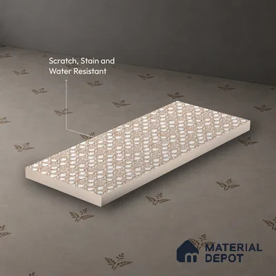 Brown Digital look LM 23947 Anarika Kalamkari Art 8 ft x 4 ft Texture Finish Decorative Laminate - 1 mm | Suitable for Living room,TV Unit, Highlighter Wall, Wardrobe, Feature Wall