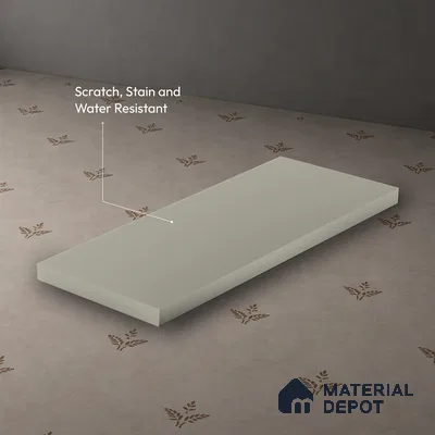 Light Beige Solid Colors look LM 23964 Frosted Glow  8 ft x 4 ft Matte Finish Decorative Laminate - 1 mm | Suitable for Living Room, Kitchen, Office