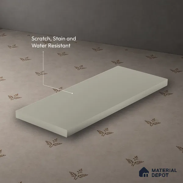 Light Beige Solid Colors look LM 23964 Frosted Glow  8 ft x 4 ft Matte Finish Decorative Laminate - 1 mm | Suitable for Living Room, Kitchen, Office
