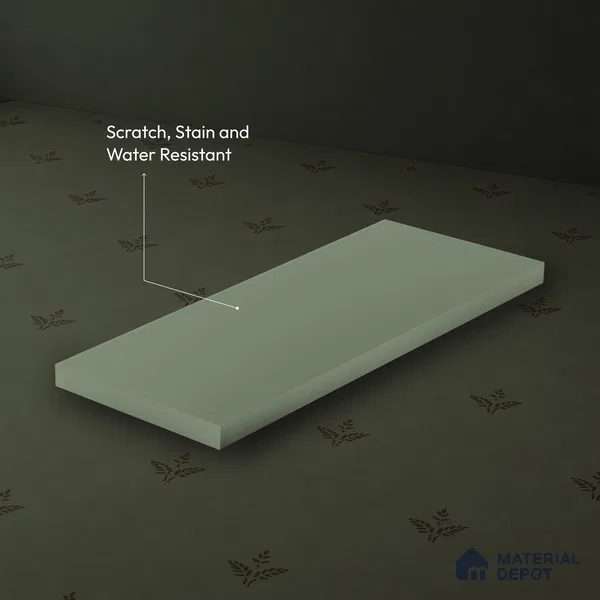Green Solid Colors look LM 23969 Pale Sage Green  8 ft x 4 ft Matte Finish Decorative Laminate - 1 mm | Suitable for Living Room, Kitchen, Office