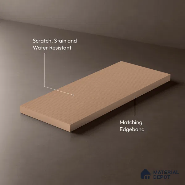 Orange Abstract look Ferrero 1E234 HCO Blush Pink 8 ft x 4 ft Honey Comb Finish Decorative Laminate - 1 mm | Matching E3 Edgeband Code - (1060)